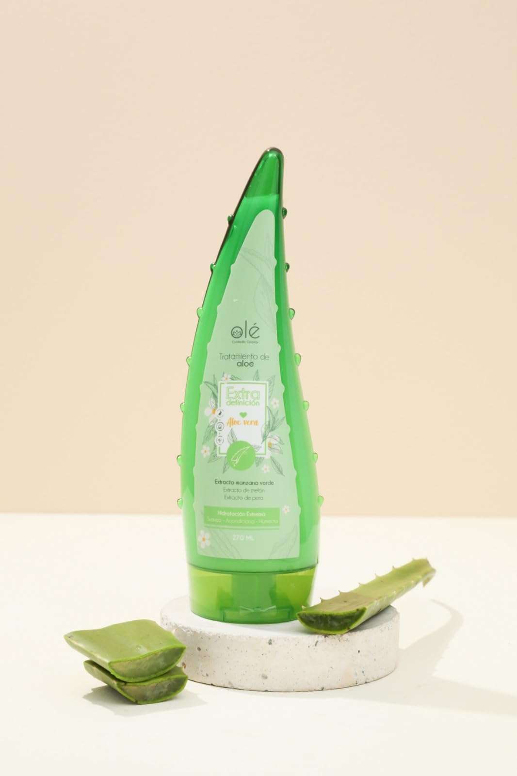 OLÉ Aloe Vera Fluid Gel Treatment for hair/Tratamiento capilar gel fluido aloe vera 250 ML 3