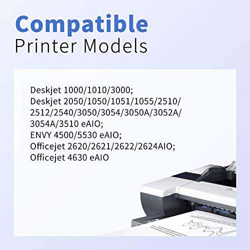 61 Ink Cartridge Replacement for HP 61 61XL 61 XL Black Color Combo Pack Ink Cartridge use with HP Envy 5530 4500 4502 4501 5535 OfficeJet 4630 DeskJet 2540 3050 1510 1010 Printer Ink HP 61 2