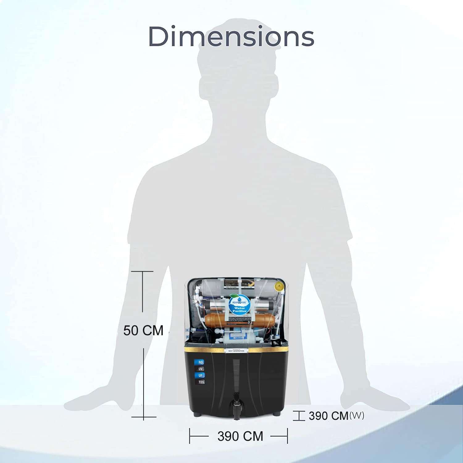 AQUA D PURE Advanced Copper RO Water Purifier with UV, UF and TDS Controller | 12Liter | Fully Automatic Function and Best For Home and Office 5