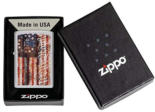 Zippo Etched Freedom Design Pocket Lighter 6