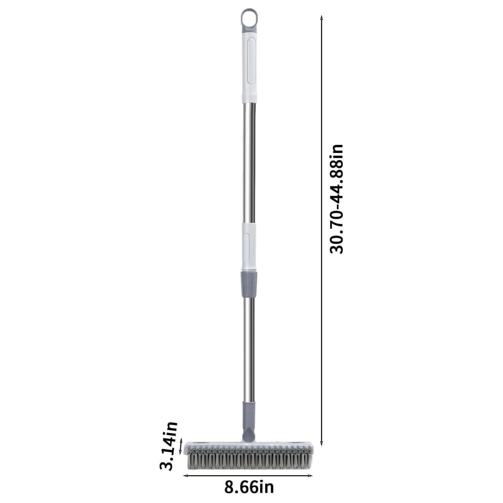 Solitude Heavy Duty 3-in-1 Bathroom Cleaning Brush with Wiper | V-Shaped Bristles, 180° Rotating Head, Long Handle Cleaning Tool | Floor Scrub Brush for Tiles, Wall, Toilet Corners, Glass & Kitchen 5