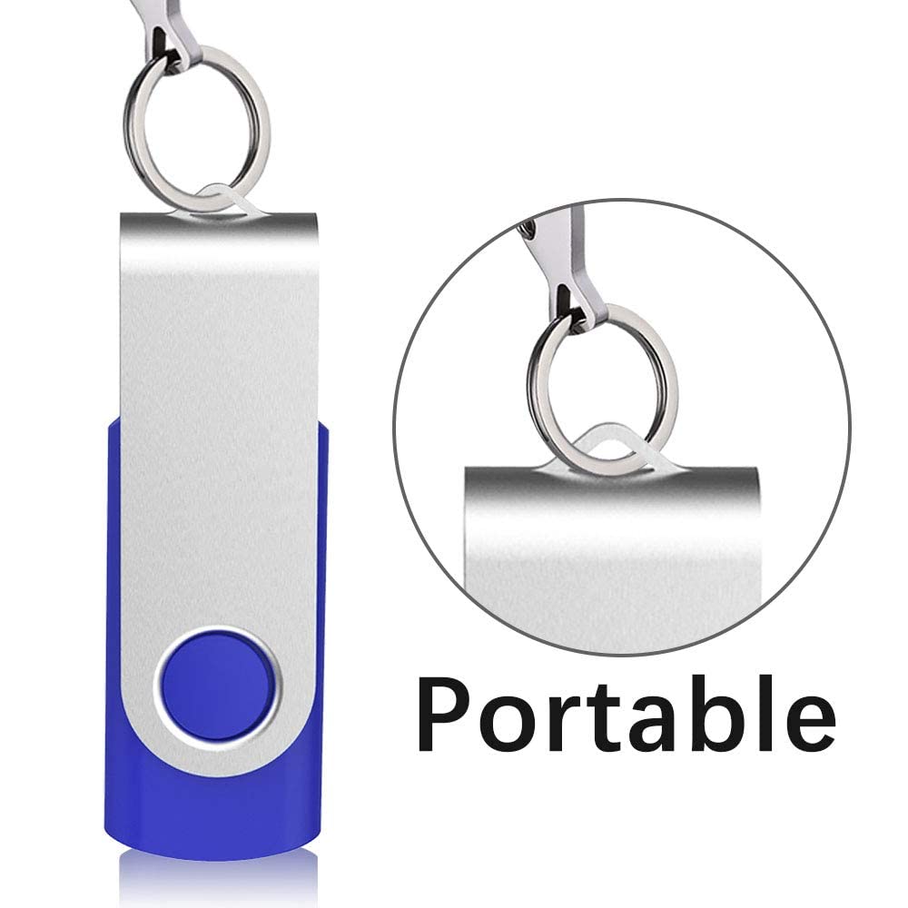 Aiibe 32GB Flash Drive 20 Pack 32GB USB Flash Drives Thumb Drive USB 2.0 Memory Stick Jump Drives USB Drive Bulk (32G, Blue) 6