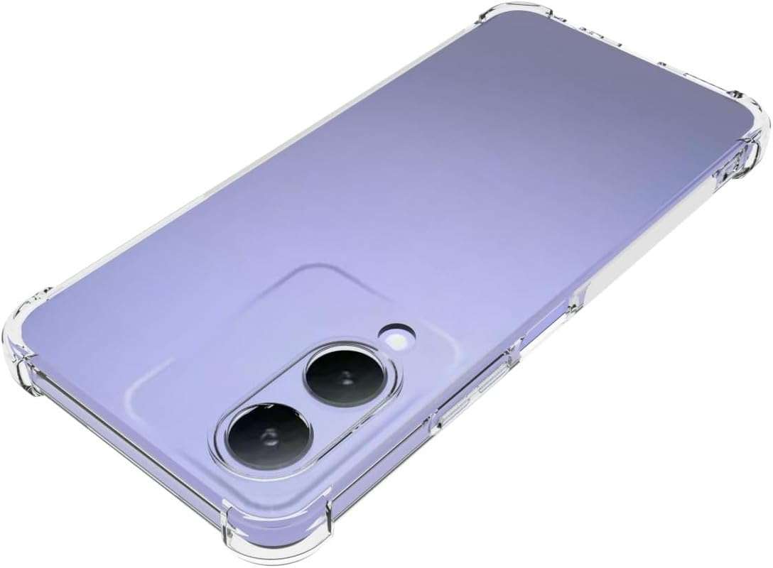 MoreFit vivo Y28 5G, Bumper Transparent Soft Silicon TPU Shockproof Slim Back Cover Case for vivo Y28 5G 4