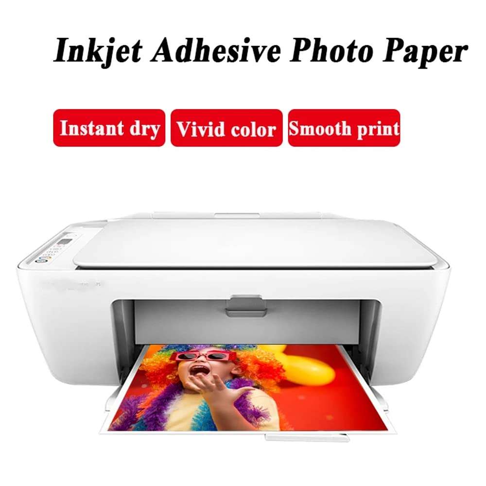 LIWUTE A4 (8X11.5") Self-Adhesive Photo Paper - 50 Sheets, 135gsm,Glossy Sticky Back Printing Paper for Inkjet Printers, Peel and Stick Photos, Crafts, Scrapbooking, and DIY Projects 6