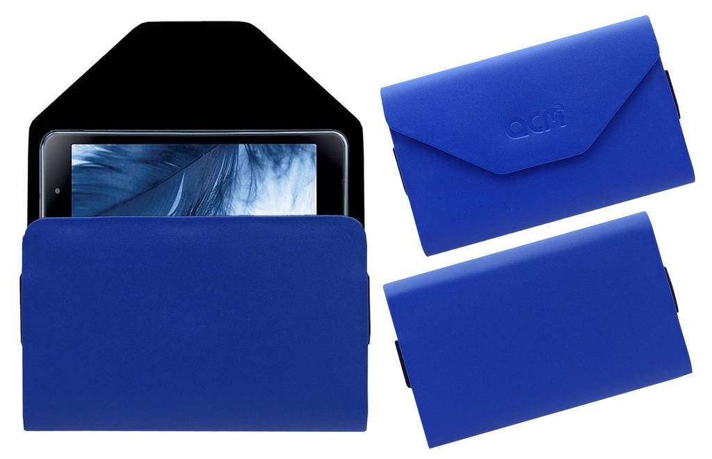 Acm Pouch Case Compatible with Iball Co-Mate Tablet Flip Flap Cover Blue 1