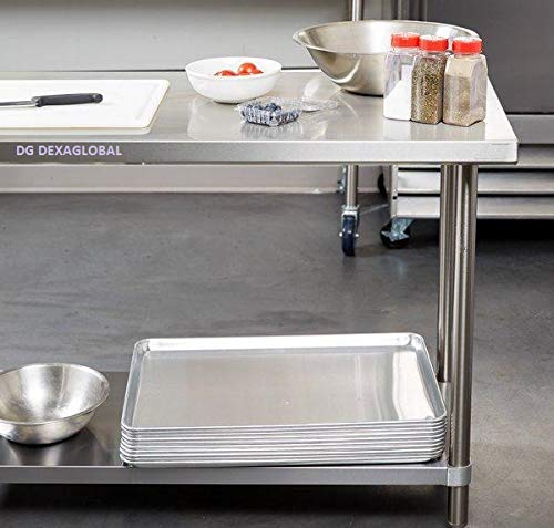 DG DEXAGLOBAL Stainless Steel Table with 3 Shelf Size (31 x 23 x 31 Inch)v5 5 Year Manufacturing Warranty 6