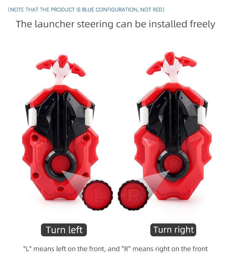 Cxdhzlx Bey Battling Blades Spinning Tops, Battle Gyro Top Set, Burst Battling Set, Launchers Grip Starter, Battling Top Burst Blade Toy Great Birthday Gift Present for Children Kids Boys Ages 6 8 10+ 6