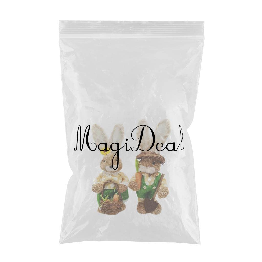 ACRA Cute Straw Rabbit Easter Farmer Bunny Figure for Wedding Party Decor 30 1