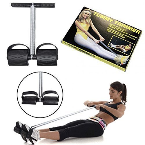CONSONANTIAM Tummy Trimmer with Sweat Slim Belt for Men and Women Great Slimming Exerciser Kit for Men and Women Black 4
