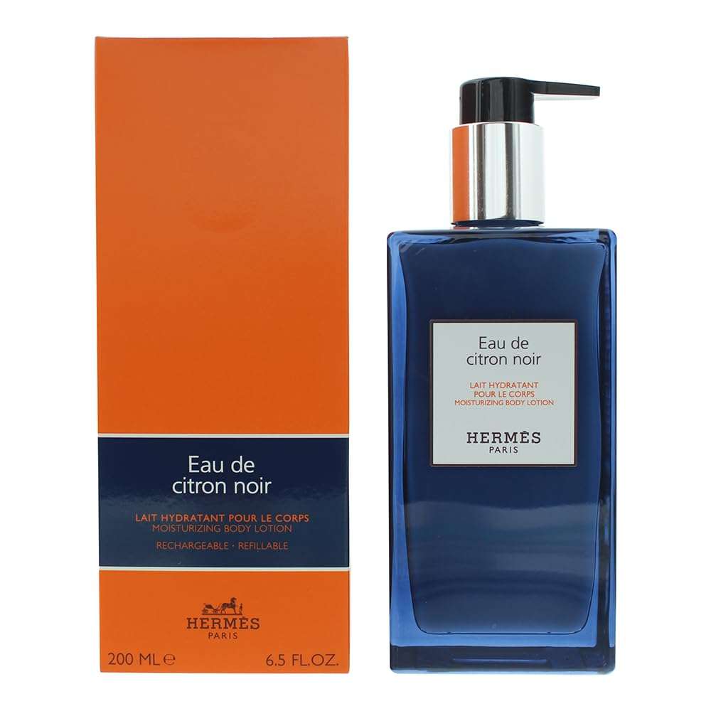 Hermes Eau De Citron Noir Refillable Moisturizing Body Lotion for Men, 6.5 Ounce 1