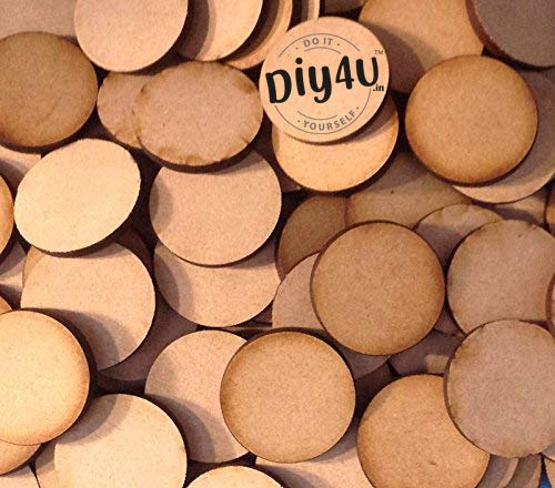 Twinkling Parrots DIY4U Round Circle Strong Blank 2mm Thick MDF Board Sheet 6 Inch Diameter for Art and Craft Project | Unfinished Pine Wood Slices for Resin & Fluid Art | Pyrography | Pack of 6 2