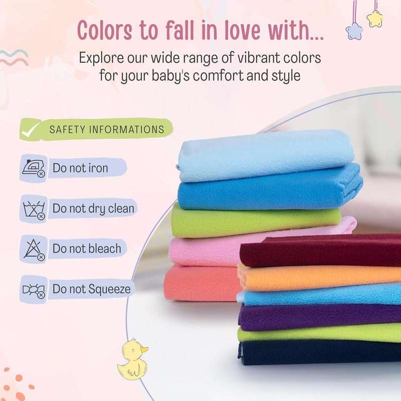 Baby Dry Sheet Waterproof Quick Dry | Extra Absorbent Mattress Protector | Washable Baby Bed Protector for Newborn, Toddler & Kids | Leak-Proof Baby Sheet (70 x 50) 6
