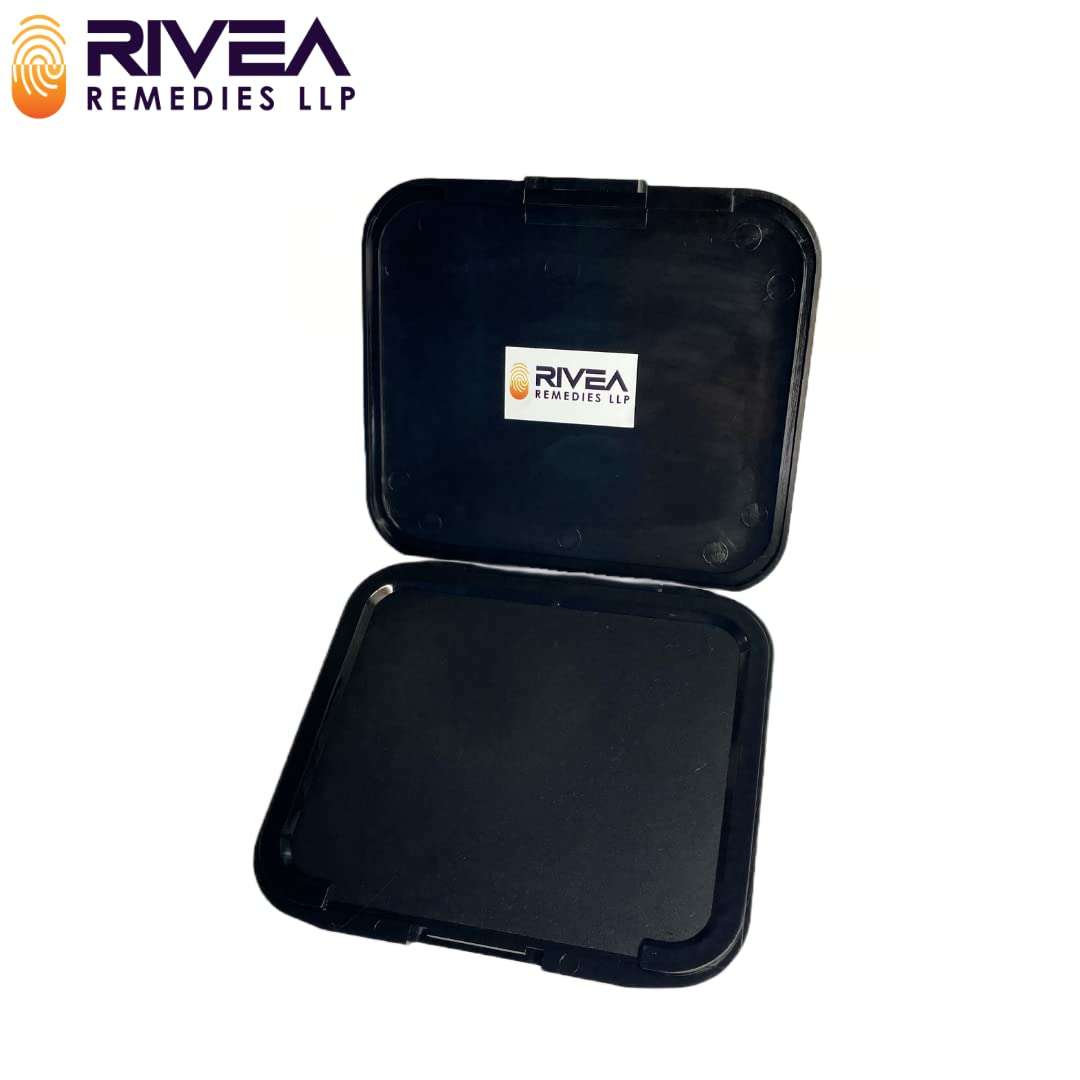 Rivea Remedies Palm Print/Finger Print Pad Black Ink Inkless Pad Large (Ceramic Plate Low Ink technology) 4