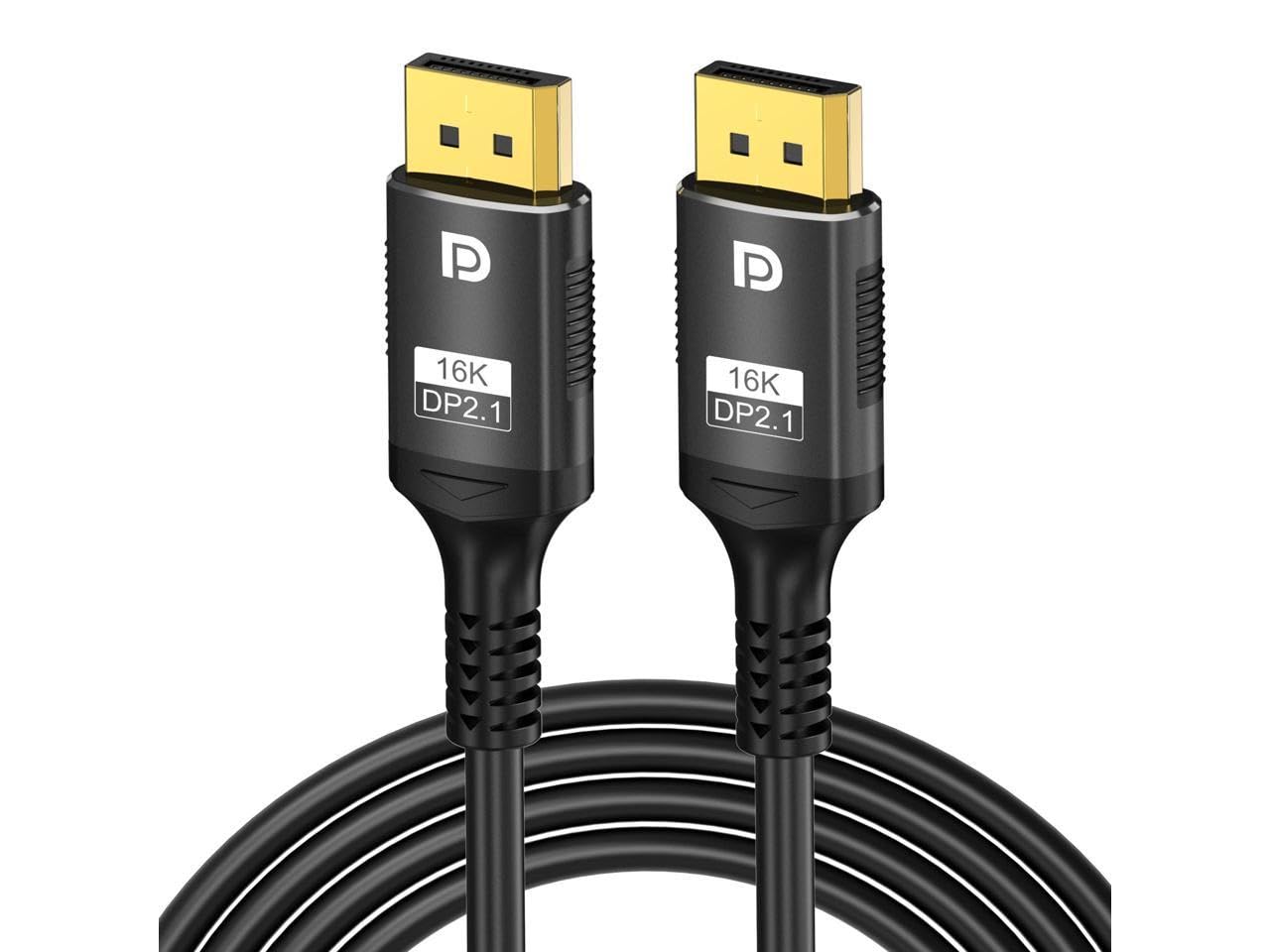 INICIO 16K Display Port 2.1 DP 2.0 Cable 1.5m [16K@60Hz,10K@60Hz,8K@120Hz,4K@240Hz 165Hz 144Hz] 80Gbps HDR, HDCP DSC 1.2A, Video Display Port 2.1 Cord Compatible Freesync G-Sync Gaming Monitor 1