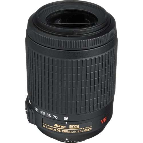 Nikon 55-200mm f/4-5.6G ED IF AF-S DX VR [Vibration Reduction] Nikkor Zoom Lens Bulk packaging (White box, New) 1