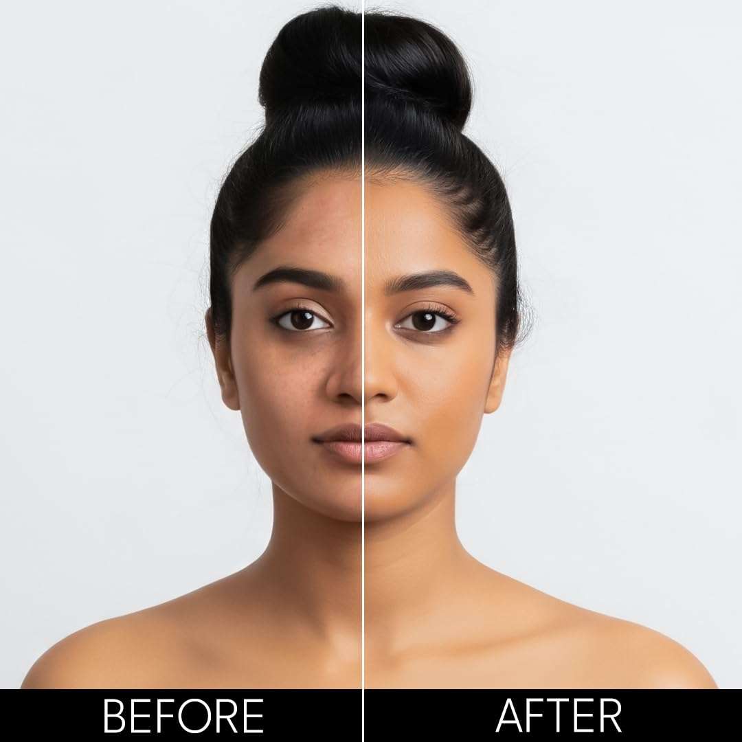 FLiCKA Blend & Shine Liquid Foundation for Face Makeup 30ml | Medium to High Coverage | Vitamin E, Avocado Oil & SPF | Moisturizing, Lightweight, Waterproof | All Skin Types | 04 Walnut ,Matte Finish 3