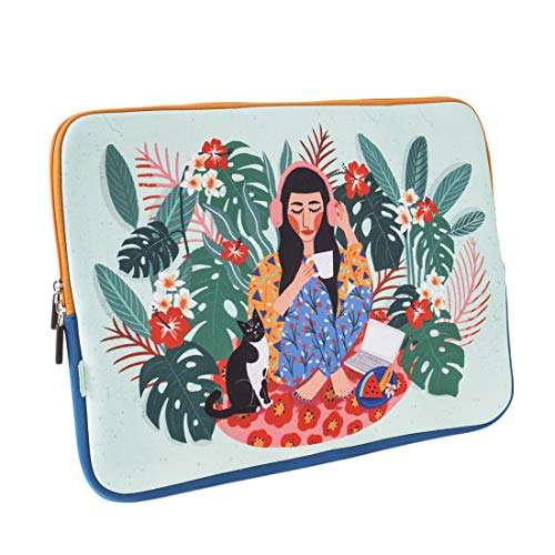 Chumbak Laptop Sleeve Bags for Women | Laptop Case Cover Pouch Bags for Ladies | Office/College Laptop Bags | Compatible with Hp/Dell/MacBook Air 2