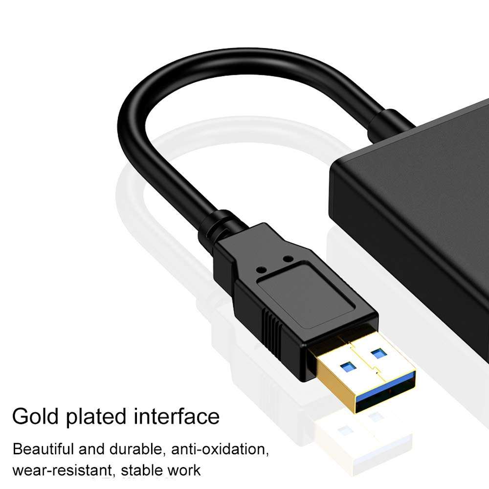 RuhZa® USB 3.0 to HDMI Adapter, 1080P Multi-Display Video Converter for Laptop PC Desktop to Monitor, Projector, TV. (Not Support Chromebook & MackBook.) 3