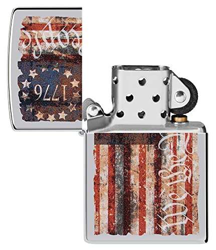 Zippo Etched Freedom Design Pocket Lighter 4