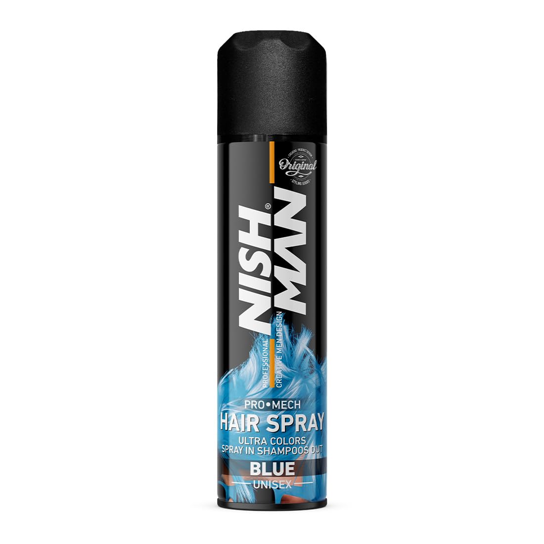 Nishman Professional Hair Color Spray | Cruelty, Peroxide & Ammonia Free |Suitable For Daily Use | Unisex Temporary Hair Color - Blue | 150 ML