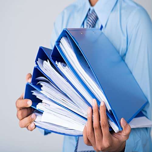 25 Pack Binders 3 Ring 2 Inch with Pockets Bulk for Classroom, Office, Portfolios, Presentations, Budgets 5