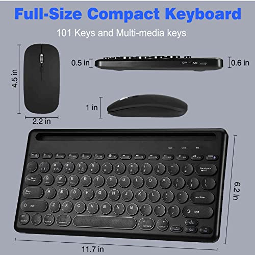 UrbanX Compact Rechargeable Wireless Multi-Device Bluetooth Keyboard and Mouse Combo with Bracket for Dell Alienware m15 R5 Laptop supports Windows, macOS, Android, PC, Mac, Laptop, Smartphone, Tablet 6