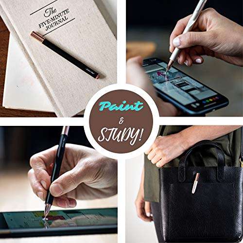 Adonit Pro 4 (Silver) Luxury Capacitive Stylus Pen, High Sensitivity Fine Point and Precision,Stylus for iPad, Air, Mini, Android, iPhone, Samsung, Other Touch Screens, Compatible for All Touchscreens 5