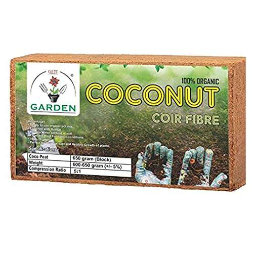 GATE GARDEN Cocopeat Brick (650gm) - Expands To 3.5 Kg Powder 1