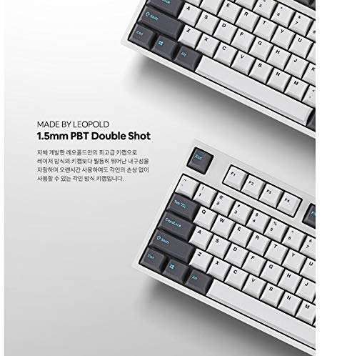 LEOPOLD FC750R KOR-ENG White/Grey PD 87Keys High-End Mechanical Keyboard Cherry MX Switch (KOR Blue switches) 4