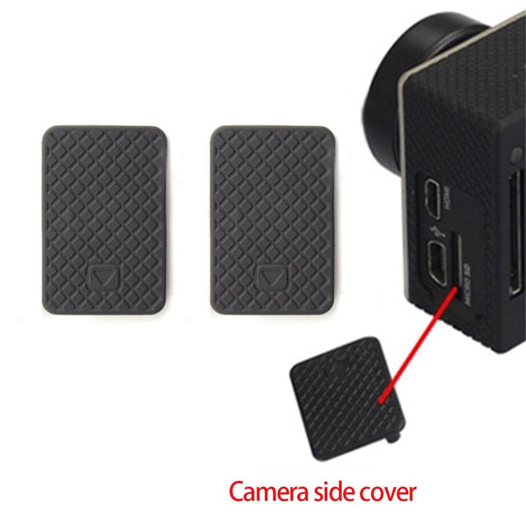 GENERIC Repair Part for GoPro HERO4 Silver/Black Action Camera, Replacement USB Side Door HDMI Cover Case - Black 5