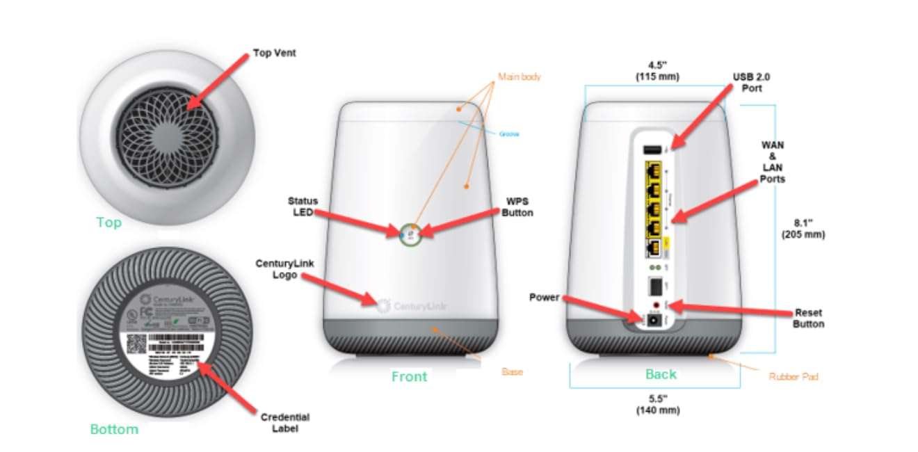 C4000BG CenturyLink Bonded Line Wi Fi DSL Router 2