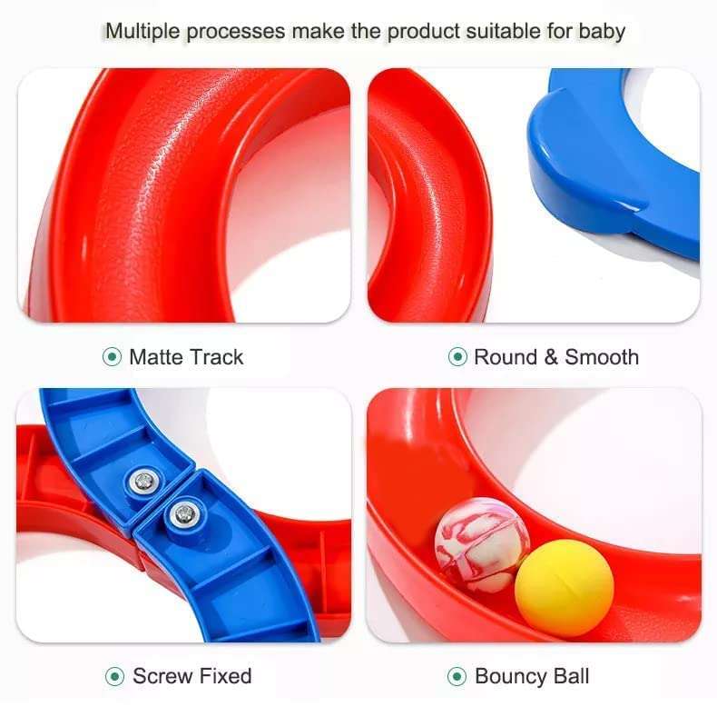 YRTOYS 8 Shape Infinite Loop Interaction Balancing Track Toy Creative Track with 2 Bouncing Balls for Kids, Best Hand-Eye Coordination Developing Indoor Games for Kids - Multicolor 6
