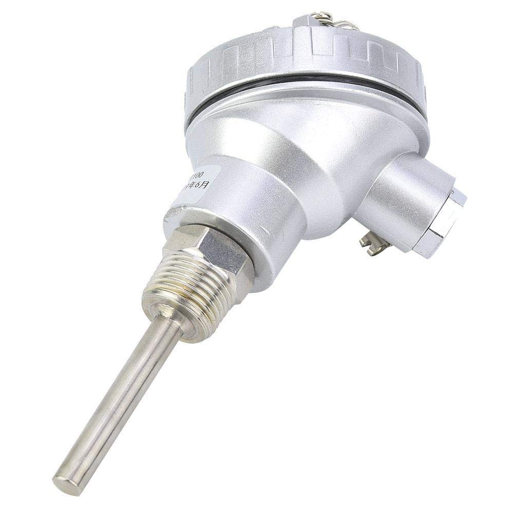 1/2" NPT Thread Thermocouple Terminal Head Stainless Steel Mini RTD PT100 Temperature Sensor Probe High(Protection Tube 50mm) 4