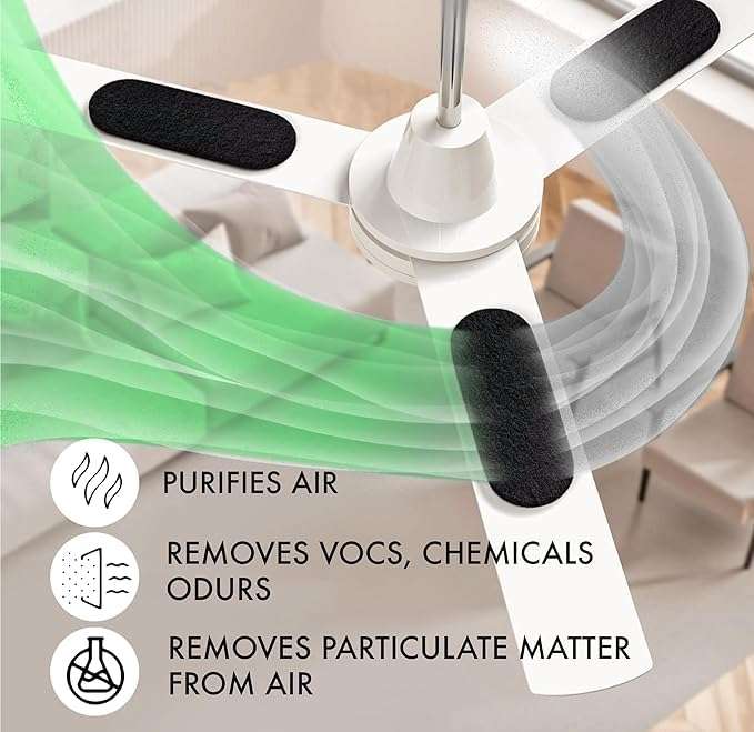 CEILING FAN FILTERS | ACTIVATED COCONUT PUREBREATH SHELL CARBON FILTER (Pack of 6) 3