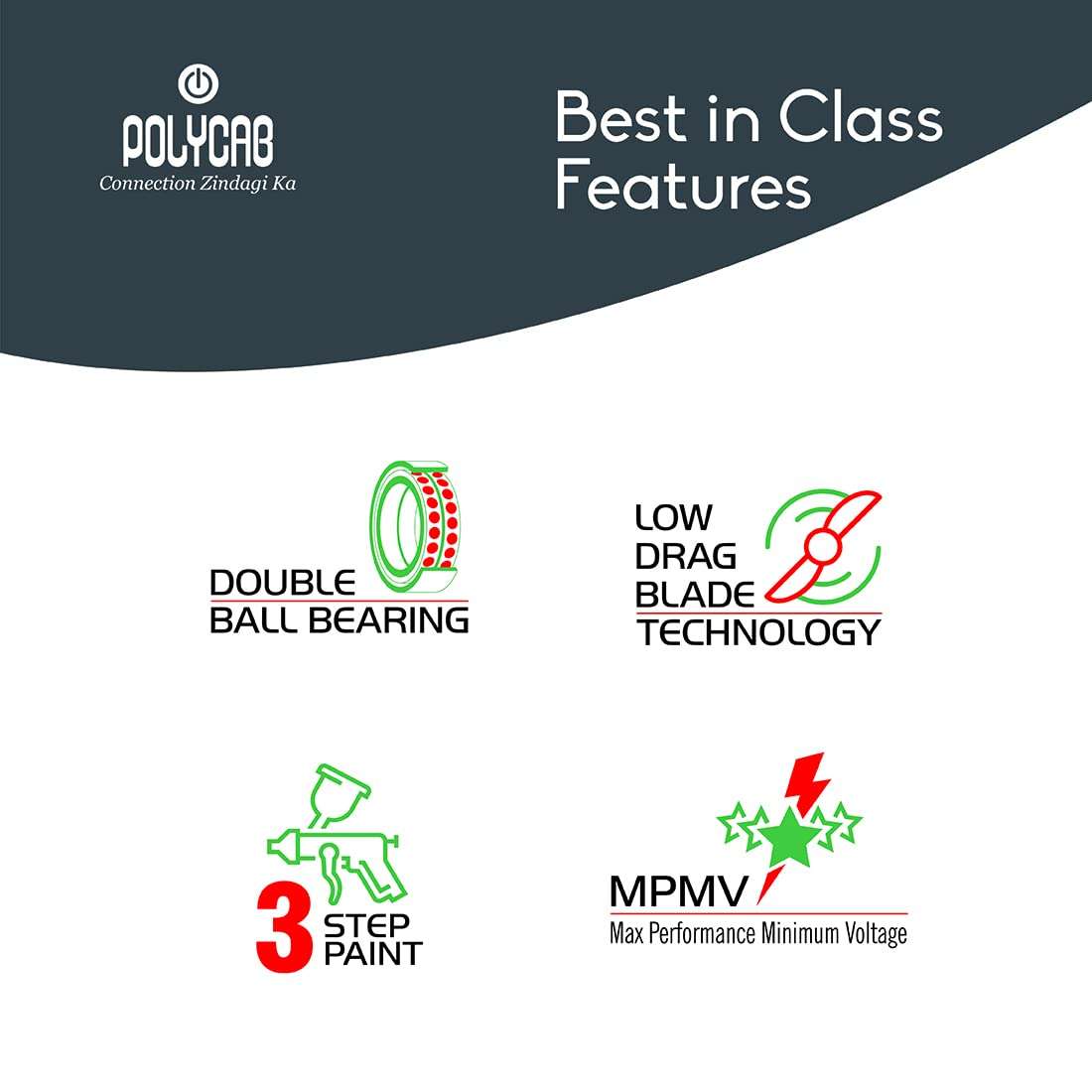 Polycab Poise Super Premium 1200 mm Ceiling Fan with Underlights and 2 year warranty (Brown) 6