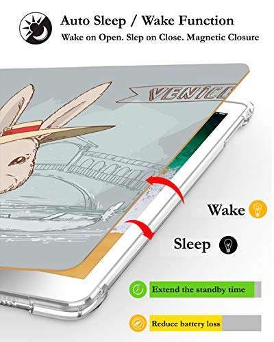 Caseelo Case Cover for Apple iPad Air 3 (3rd Gen) 10.5" 2019 / PRO 10.5" 2017 Smart TPU Soft Silicone Back with Extra Corner Protection [Auto Sleep/Wake] [Multi-Angle Viewing Stand] - Olivia Tree 2