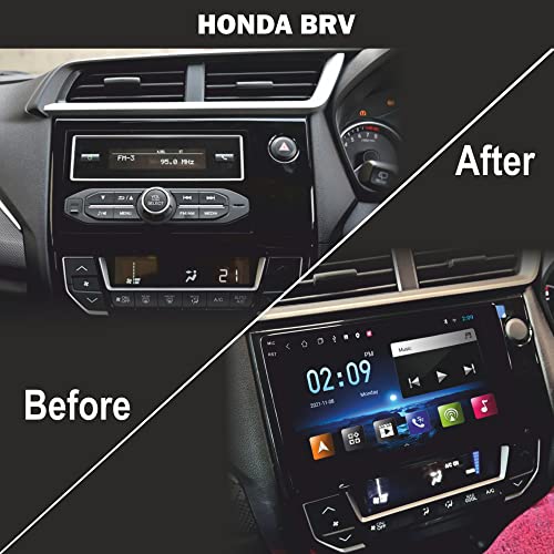 Trony 9 Inches Newly Launch Advanced Car Radio Receiver Android 10 System for Honda BRV with 2GB/16GB RAM & ROM with Apple Carplay and Android Auto 3