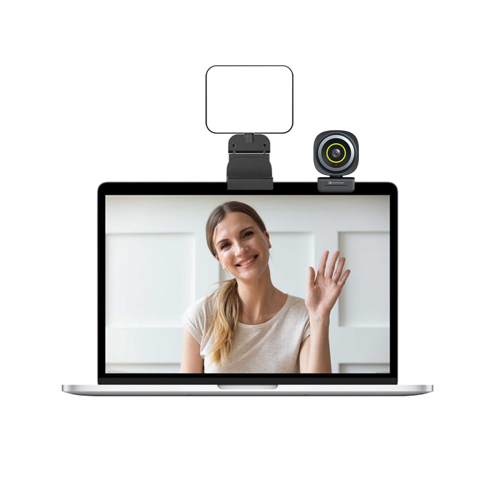 NearStream 4K Webcam V08AF + SL10B Selfie Light – Complete Setup for Video Calls, Online Meetings & Streaming 1