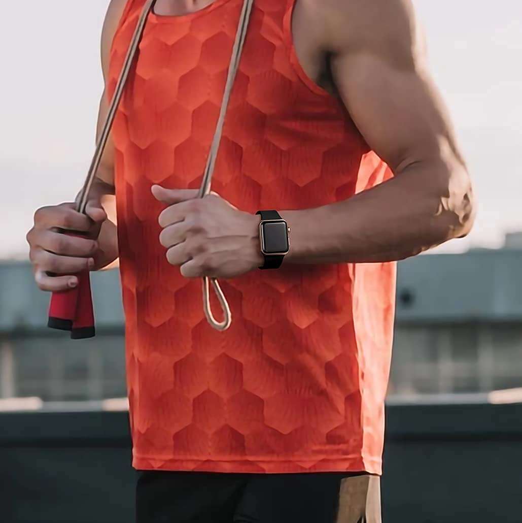 Maledan Compatible with 38mm Apple Watch Band 40mm Women Men, 3 Pack Stylish Silicone Sport Bands Wristbands Replacement Strap for 42mm 44mm Apple Watch SE Series 6 5 4 3 2 1, Black/Wine/Blue 3