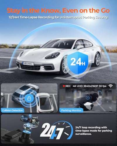 ACUMEN XR10 Rear View Mirror Camera, 10" Smart Touch Screen Mirror Dash Cam Front and Rear, Backup Camera for Cars, Dash Cam for Cars with WDR Night Vision, Included 32GB Card 6