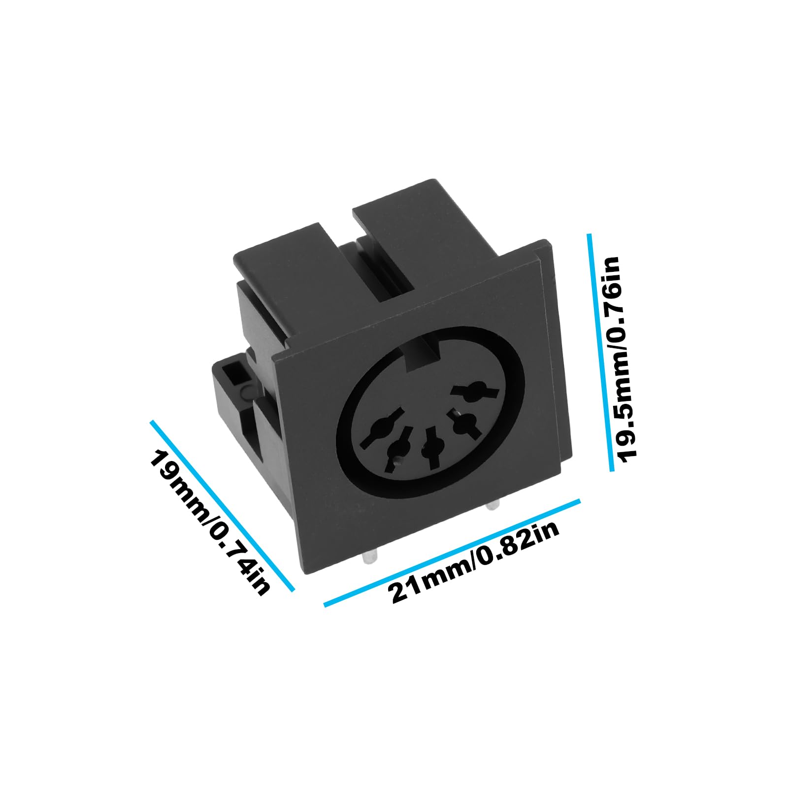 OTOTEC 4pcs 5 pin Female Connector DIN Socket LN0507 for Audio Signals Industrial Equipment Without Shield 5