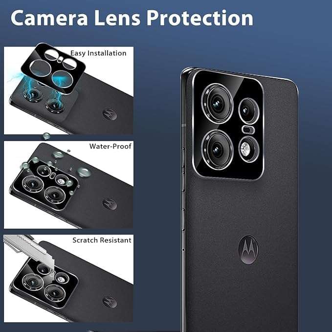 DD SON Back Camera Lens Protector Tempered Glass For Motorola Edge 50 5G / Moto Edge 50 Pro 5G | Case Friendly with Edge to Edge Coverage and Easy Installation Kit, Pack of 1 4