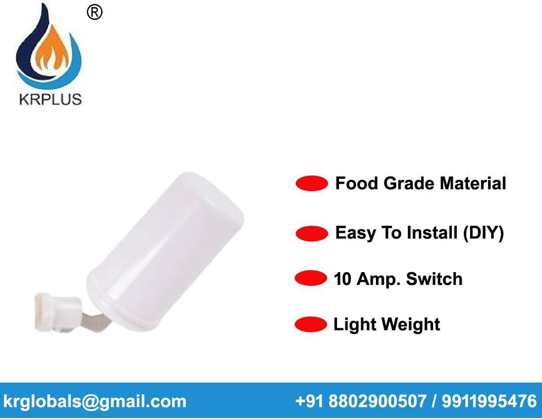 KRPLUS® RO Float Valve Copper Terminal Auto-Cut Off Switch, Water Flow Switch RO Spare Water Level Switch Compatible with Dolphin/Reviva/Hexa And Glance Type Models, White (Pack Of 5) 4