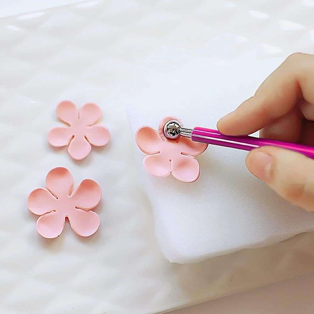 4-Piece Fondant Cake Decorating Tools – Clay Flower Sugarcraft Ball Models DIY Tool Set for Cake Decorating and Crafting 6