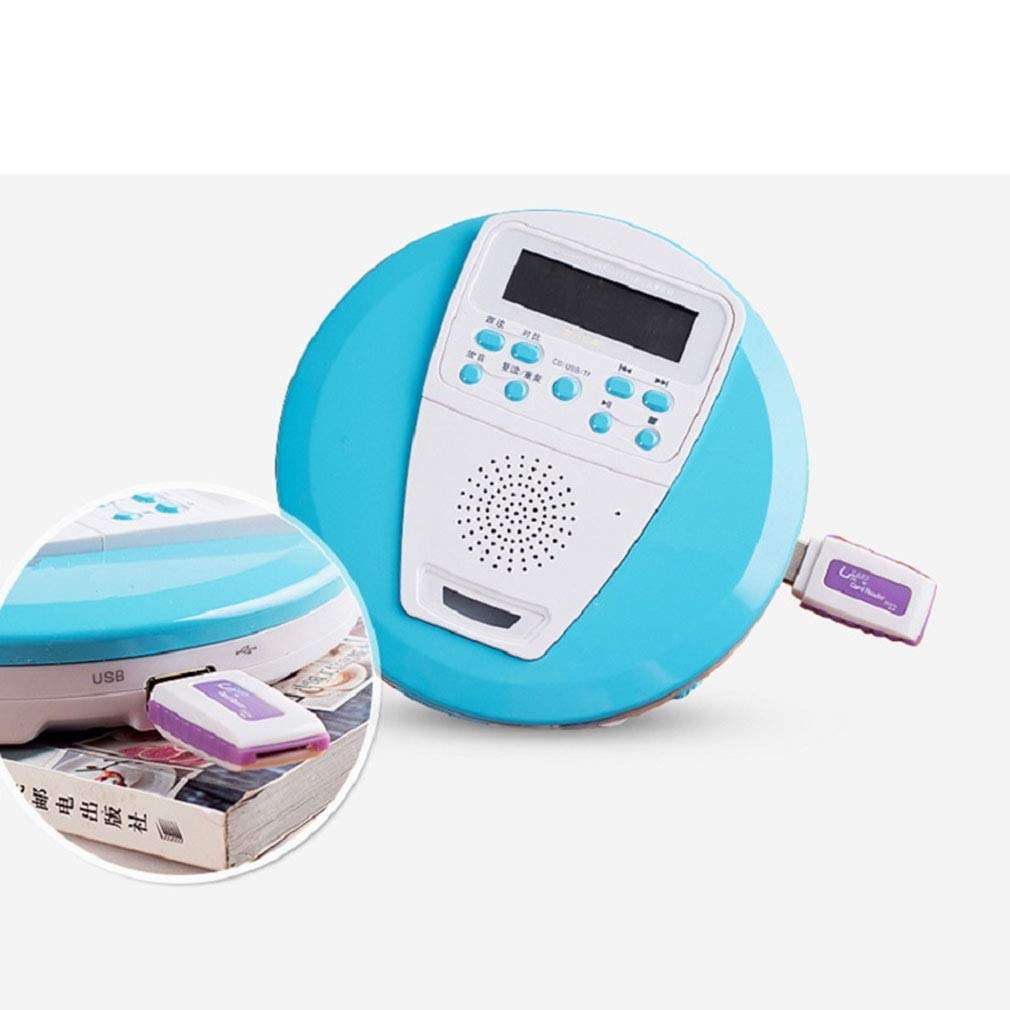 QAIYXM Rechargeable Portable CD Player for Audio CD&MP3 Disk Support U Disk&TF Card with Built-in Speaker & Anti-Shock/ESP,B 6