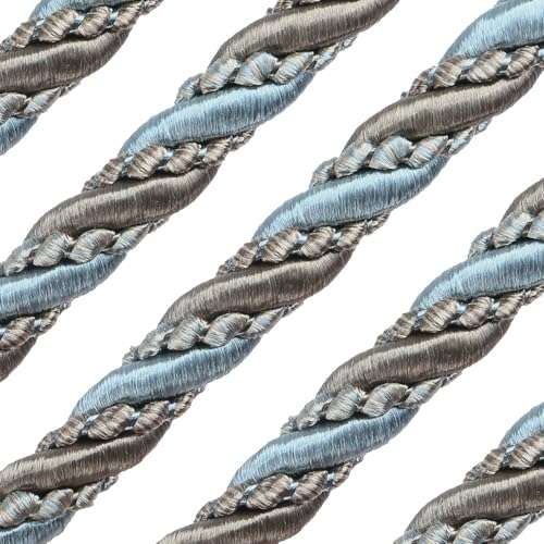 HedongHexi 10 Yard 3/8''(1cm) Twisted Trim Cord Rope,10mm Nylon Twisted Cord Thread String for Home Decor, Crafts Making and Costume Crafting (Mix Blue) 1