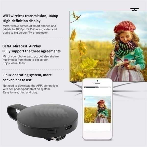 Techking Wireless WiFi Dongle for Tv Display Screen Casting Mirroring Adapter for All Smartphone Mobile by Techking 4
