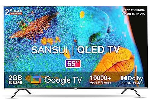 Sansui 165 cm (65 inches) 4K Ultra HD Smart QLED Google TV JSW65GSQLED (Black) 1