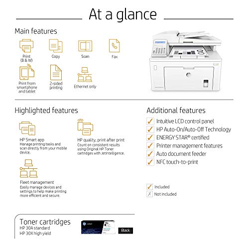 HP Laserjet Pro M227fdn All-in-One Monochrome Laser Printer with Auto Two-Sided Printing, Mobile Printing, Fax & Built-in Ethernet, Amazon Dash Replenishment Ready (G3Q79A) (Renewed) 6