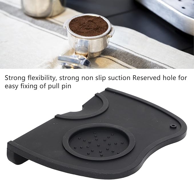 THW® Espresso Tamper Mat, Food Safe Silicone Coffee Tamper Mat, Anti-Slip Corner for Barista Tool Home Kitchen Bar Coffee Shop, Cafe 6